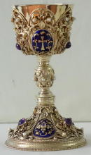 Solid silver ornate antique Chalice.